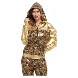 80s Tracksuit Leopard Print - Women 80s Costumes